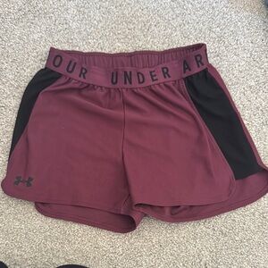 Under Armour Red and Black Athletic Shorts